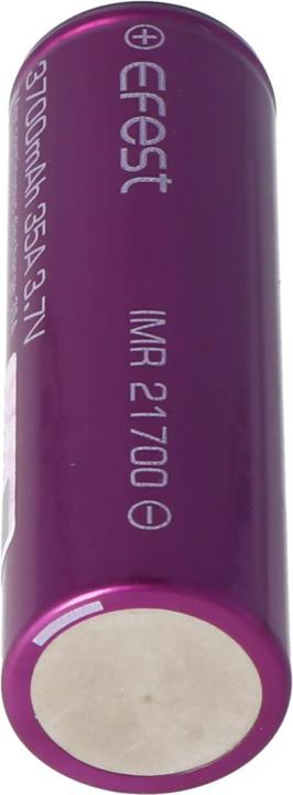 Actual product image Efest IMR21700 battery - maximum 30A current output (flat top) (1 pcs., 21700, 3700 mAh)