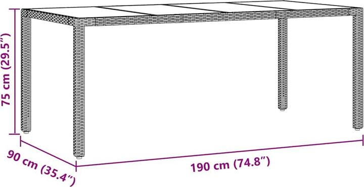 Actual product image vidaXL Garden dining set (90 cm)