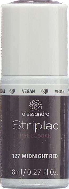 Produktbild Alessandro Striplac Peel or Soak (127 Midnight Red, Abziehbarer Nagellack)