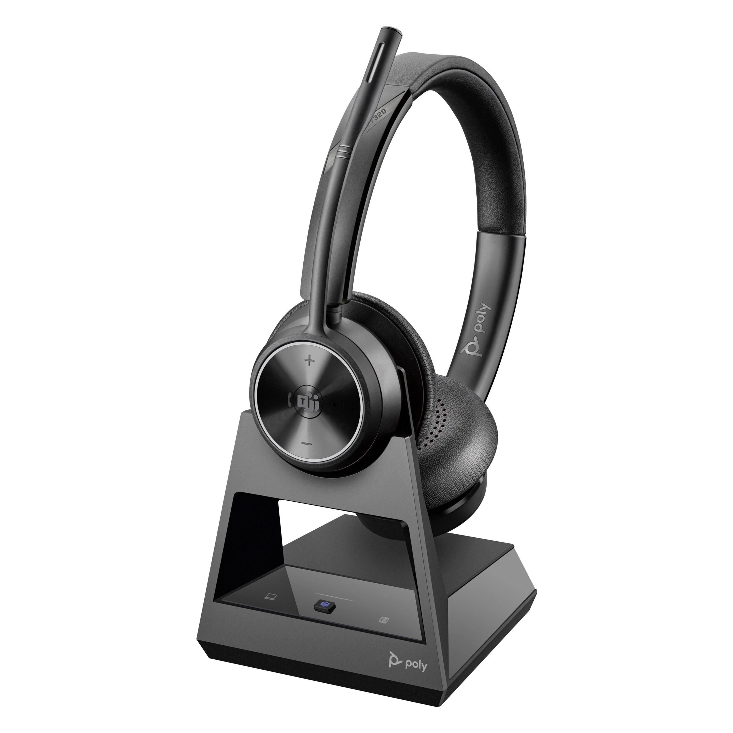 HP Poly Savi 7320 7300 Office Series (Kabellos), Office Headset, Schwarz
