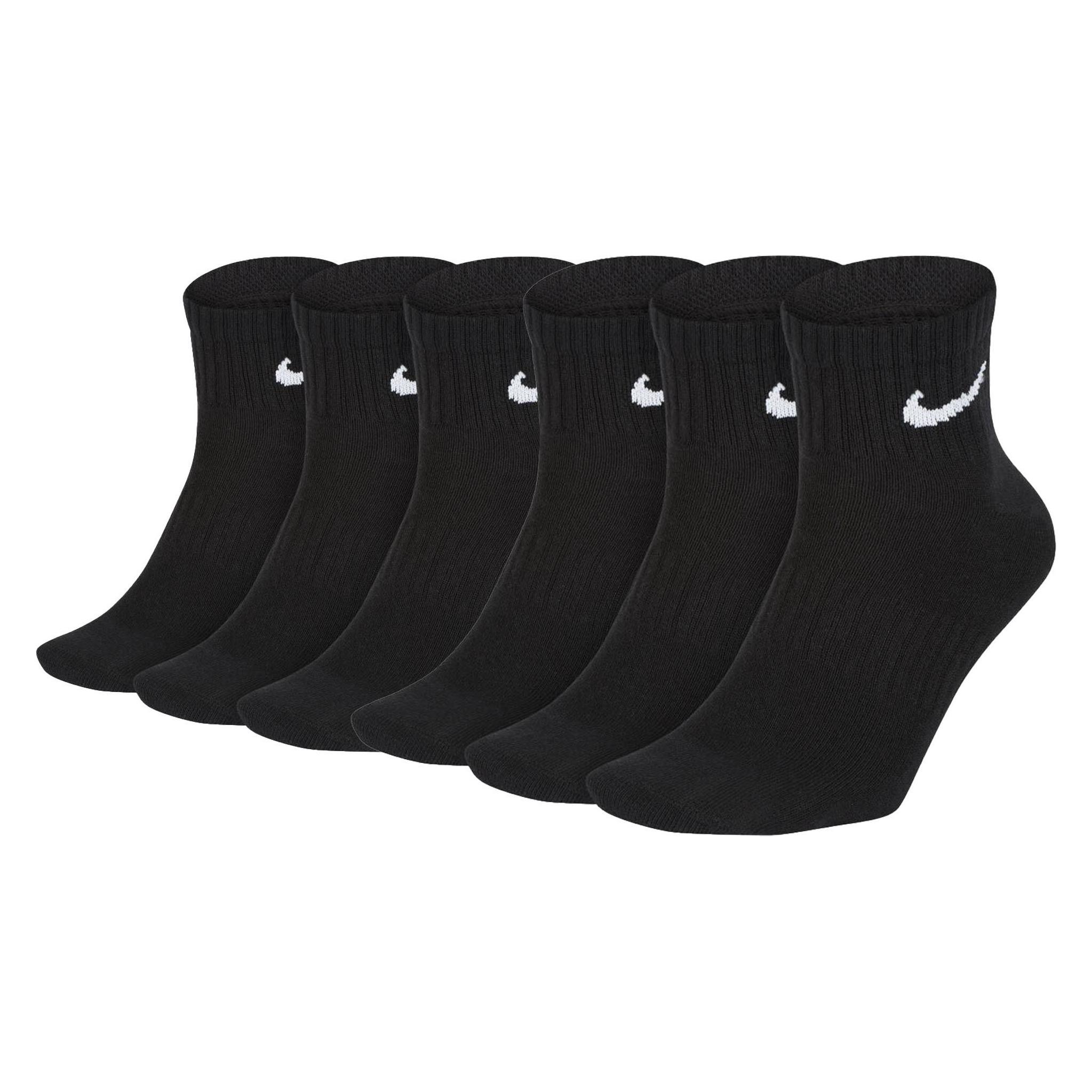 Nike, Damen, Socken, Socken Sportlich, Schwarz, (6er Pack, 46 - 50)