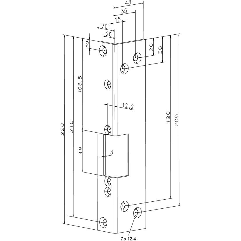effeff, Baubeschläge + Holzverbinder, Winkelschliessbleche für Türöffner (1 Stk.)