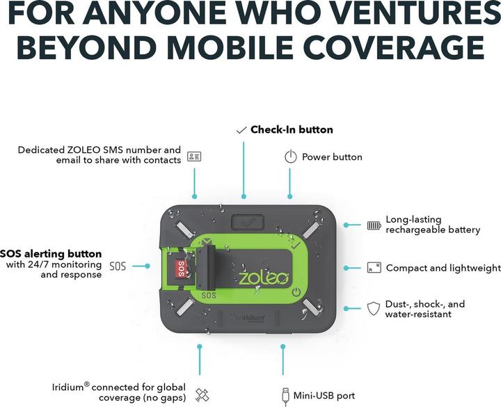 Image du produit Zoleo Satellite Messenger, communication à 2 voies