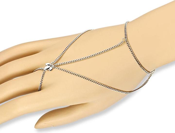 Produktbild Star Piercing Armkette silber mit Blume (Messing)