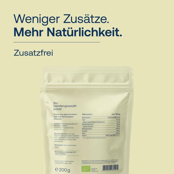 Produktbild Effective Nature Bio Gerstengrassaft Pulver (Pulver, 200 g)