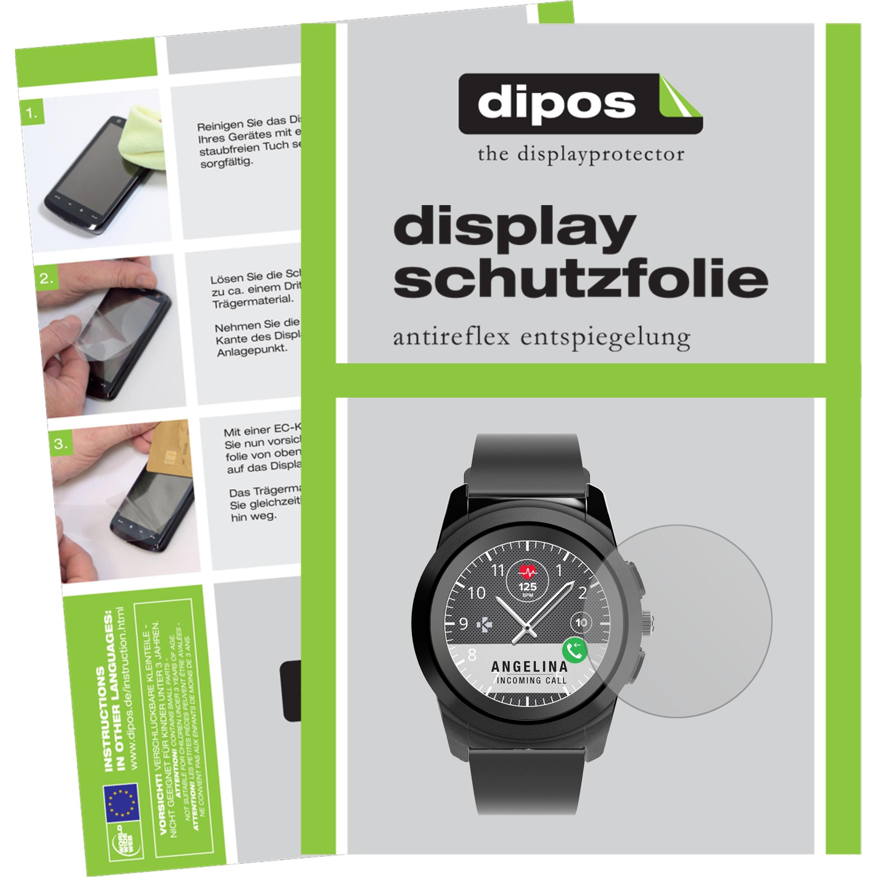 Dipos Displayschutzfolie Antireflex, Smartwatch Schutzfolie, Transparent