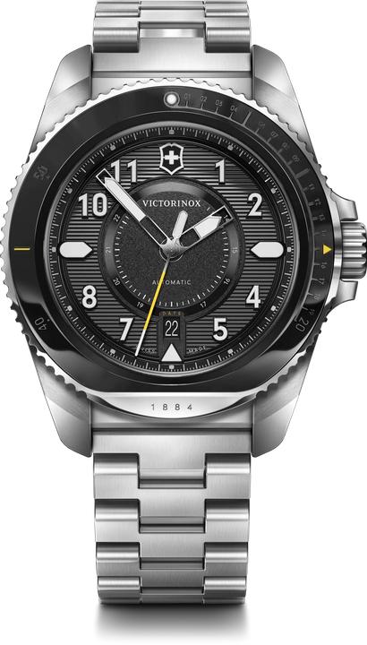 Immagine prodotto Victorinox Journey 1884 Automatic, Orologio subacqueo, Orologio da uomo, 43 cm, Quadrante nero, Bracciale in (Orologio sub, 43 mm)