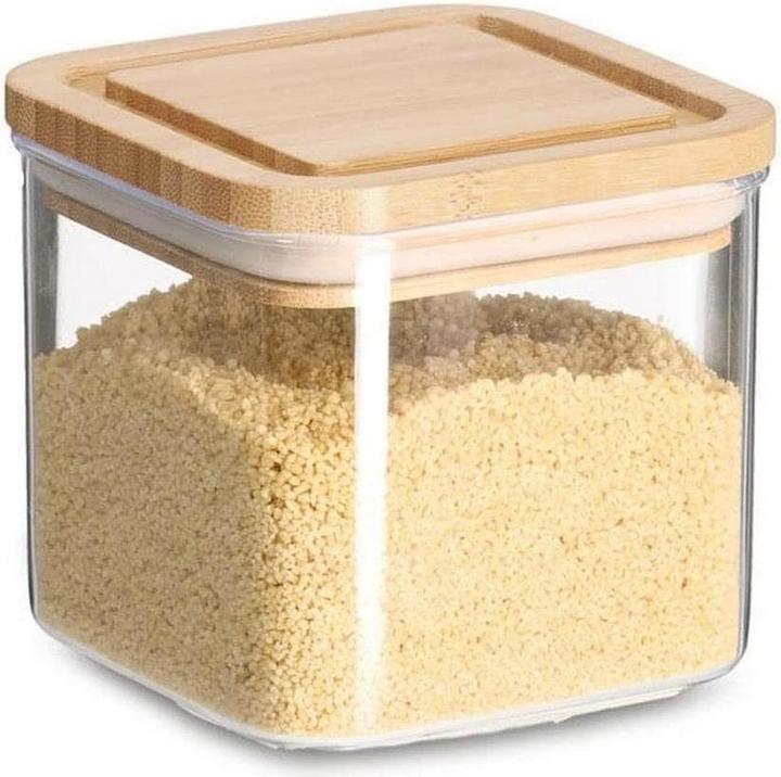 Actual product image Zeller Present Storage jar w. bamboo lid, 1200 ml, plastic (1.20 l)
