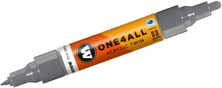 Actual product image Molotow Marqueur pour Maquettes - One4All Twin - Acrylique Gris-Bleu Sombre - 1,5/4mm - -238 - 15 cm (grey blue dark, 4 mm, 1 x)