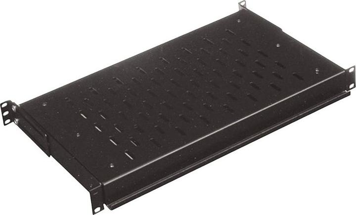 Productafbeelding Conteg 26205059 19 inch Apparaatbodem voor patchkast Uittrekbaar Zwart