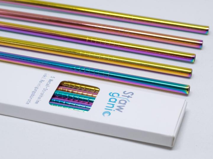 Immagine prodotto Strawganic Acciaio Arcobaleno Dritto (5 x)