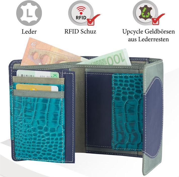 Immagine prodotto Sunsa Portafoglio da donna RFID in pelle riciclata No.1