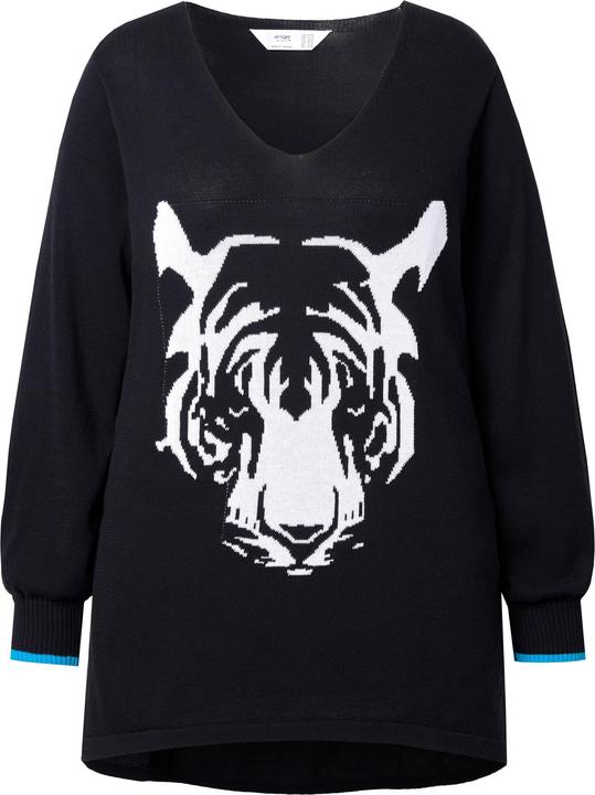 Image du produit Angel of Style Pull avec motif tigre, coupe confortable (58)