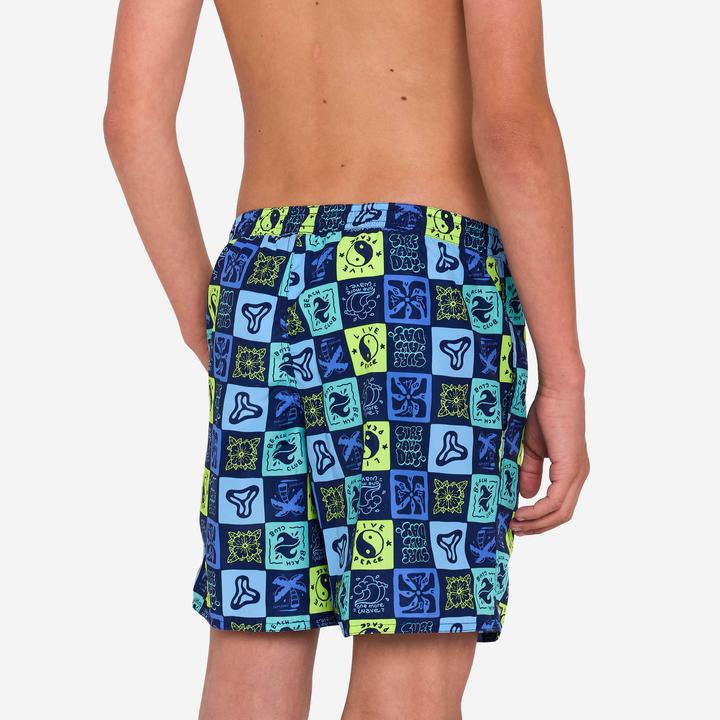 Produktbild Olaian Boardshorts Surfen Jungen mit Taschen 100 Surfallday mehrfarbig