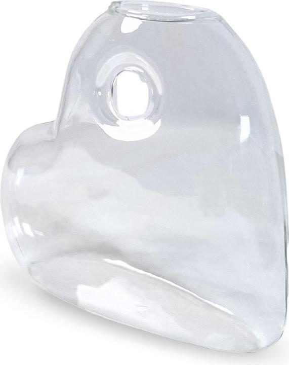 Immagine prodotto Hermex Stehende Glasvase Herzform Blumenvase Vase Dekoration (1 x, 13,5 x 5 x 11,5 cm)