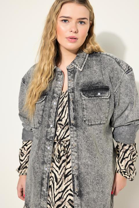 Immagine prodotto Studio Untold Camicia di jeans dal taglio oversize con look vintage e maniche lunghe (46, 48)