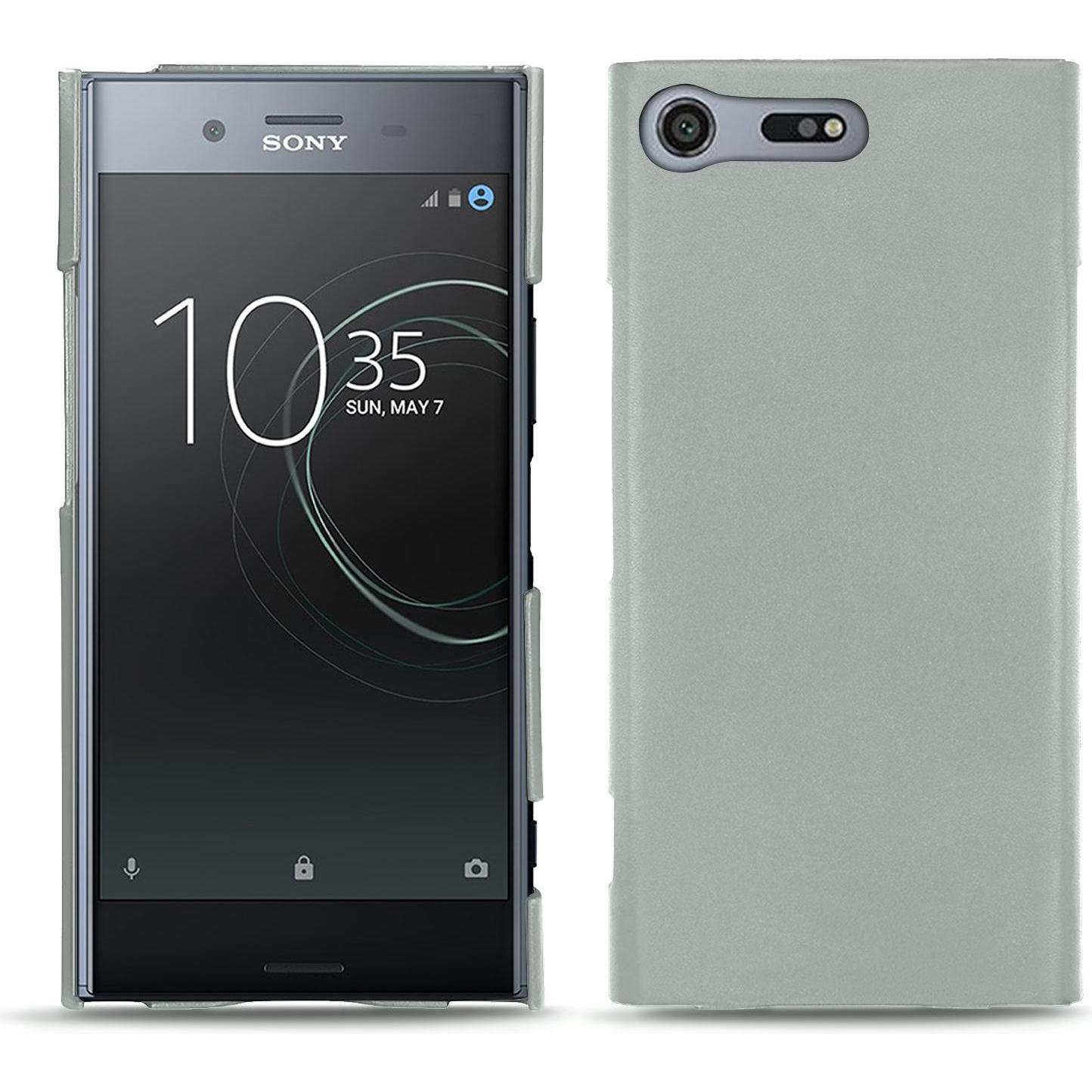 Noreve Lederschutzhülle (Sony Xperia XZ Premium), Smartphone Hülle, Grau
