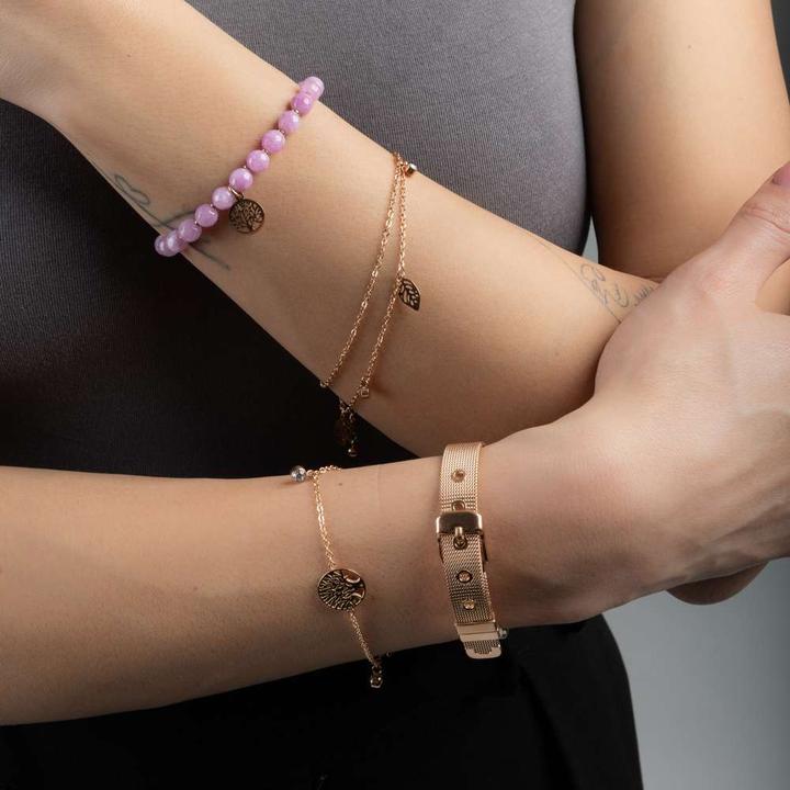 Produktbild Bijouteria Armband (26 cm, Edelstahl, PVD Beschichtung (goldfarbig), Kristall)