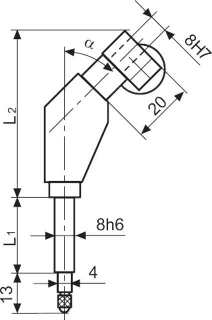 Produktbild Mahr Abgewinkelter Messuhren-Halter 45°