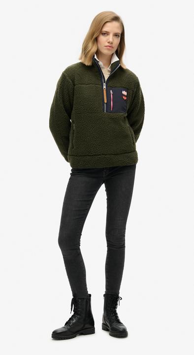 Produktbild Superdry Vintage Retro Fleecepullover mit halblangem Reissverschluss (S)