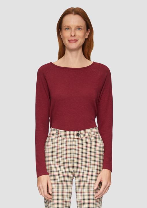 Produktbild S.Oliver T-Shirt Langarmshirt mit Flammgarnstruktur und Raglanärmeln (36)