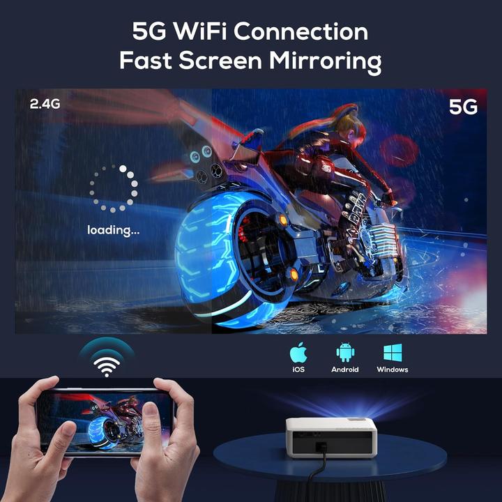 Produktbild Akiyo Heimkino Beamer mit Bluetooth (4K, 20000 lm)