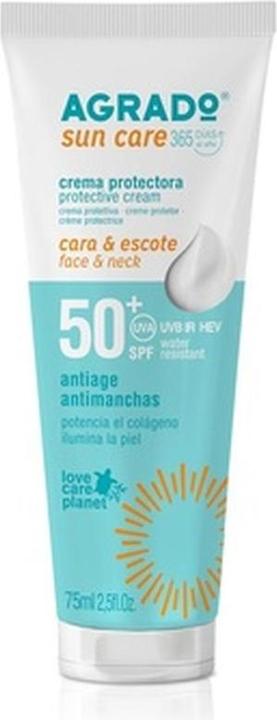 Actual product image Agrado Face Cream SPF 50+ Waterproof Vegan Formula 75ml (SPF 50+, 75 ml)