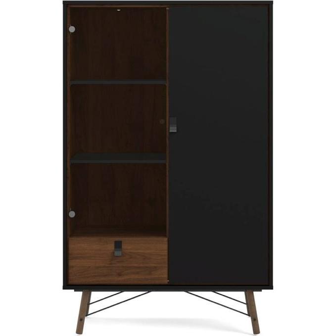 Ebuy24, Vitrine + Buffetschrank, Vitrinenschrank Rye (102 x 40 cm)