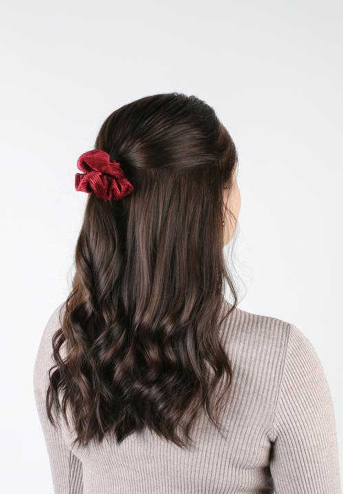 Immagine prodotto Trisa Fashion Manchester Scrunchy Dusky Pink, Purple, Bordeaux 3 pezzi. (Elastico per capelli)