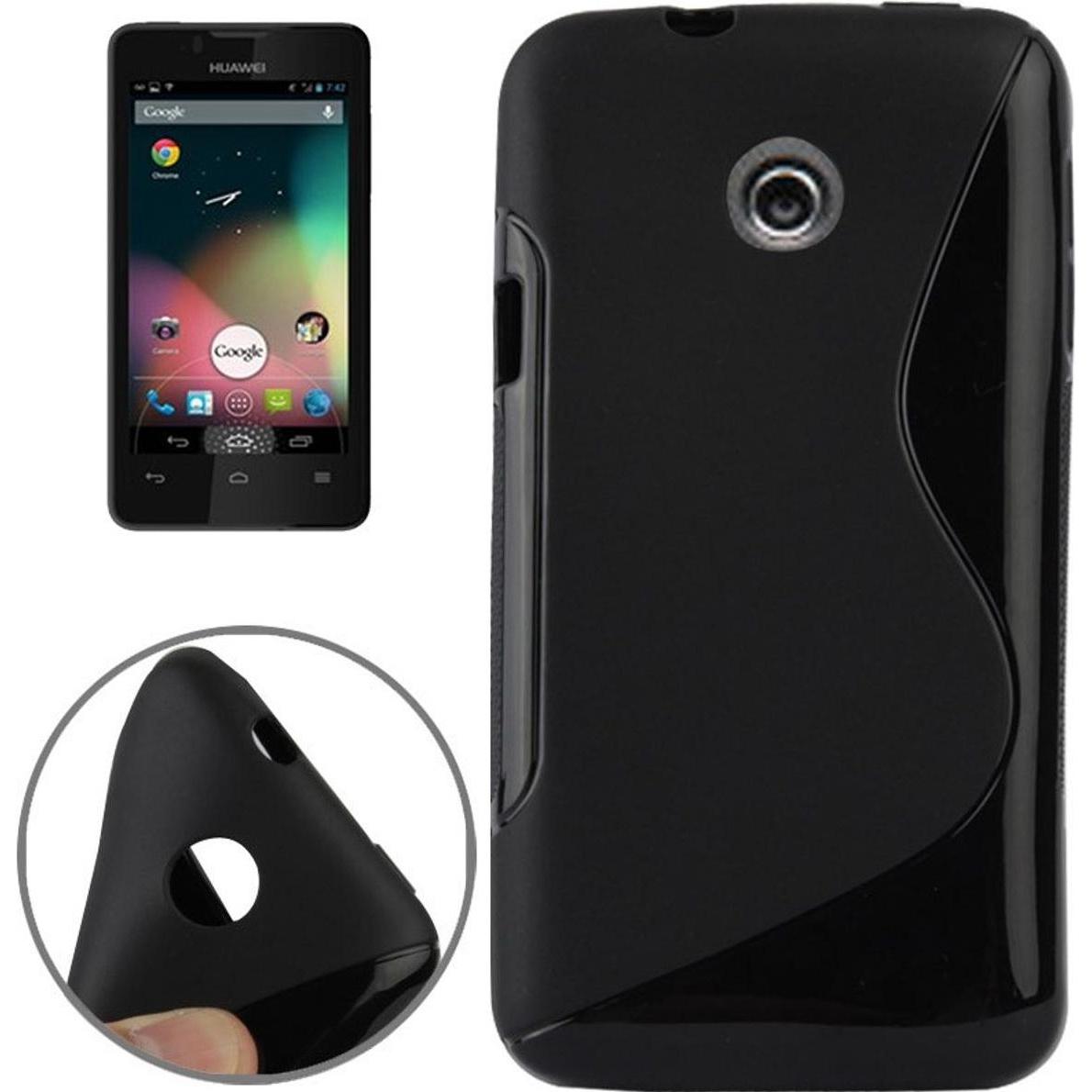 König Design Handyhülle TPU Schutzhülle für Huawei Ascend Y330 Schwarz (Huawei Ascend Y330), Smartphone Hülle