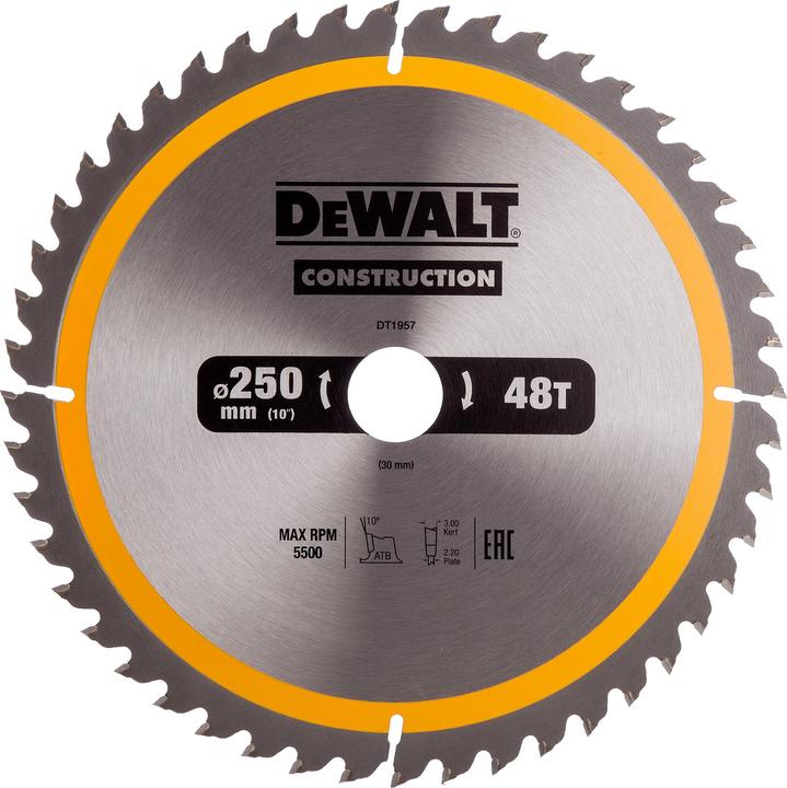 DeWalt Lame de scie circulaire Stat. 250/30mm 48WZ