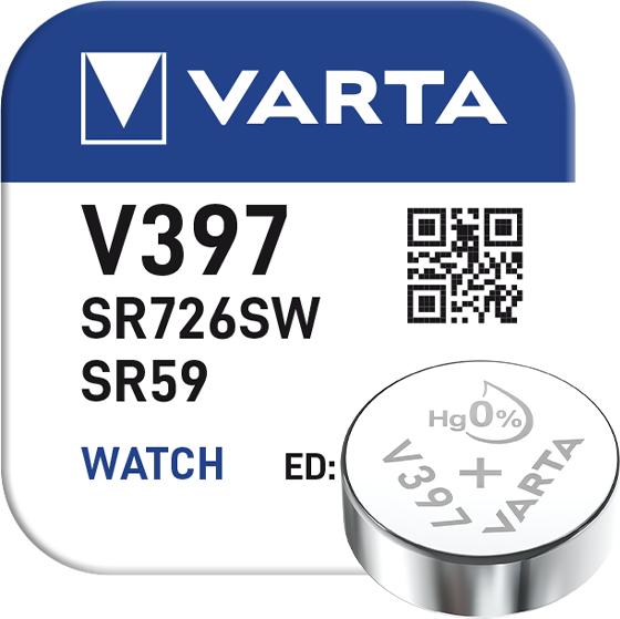 Produktbild Varta V397 / SR726SW - Uhrenbatterie (1 Stk., V397, SR59, 23 mAh)