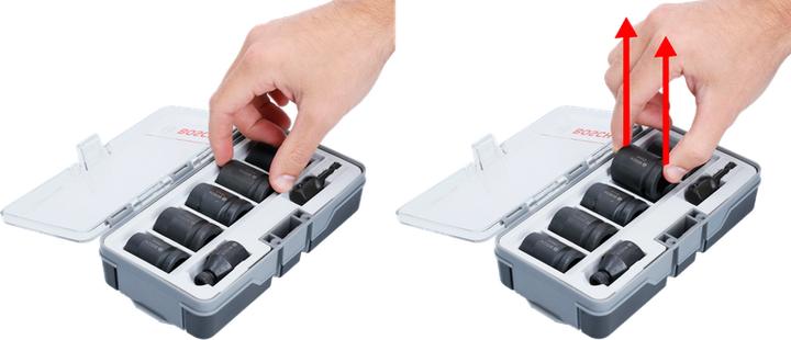 Actual product image Bosch Professional Zubehör Socket spanner set, 7 pcs., 13-24 mm (13 mm, 17 mm, 19 mm, 21 mm, 24 mm)