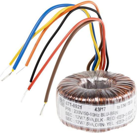 Produktbild RS PRO Transformator Ringkern 15VA 2x12V