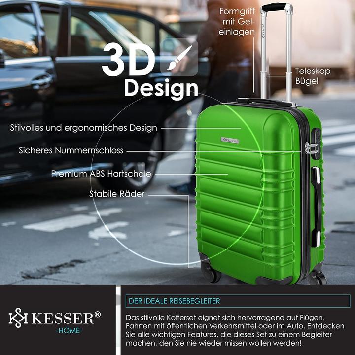 Produktbild Kesser 3-teiliges Hartschalenkoffer-Set (45 l)