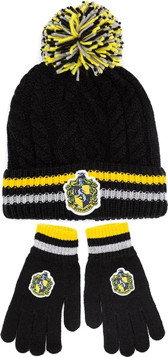 Produktbild Erwachsene Hufflepuff Mütze & Handschuhe Set