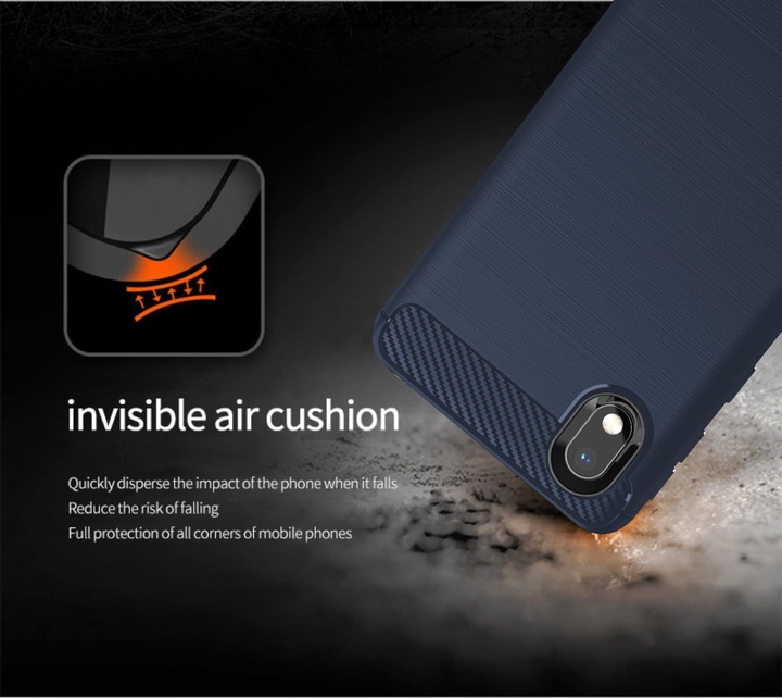 Immagine prodotto Cadorabo TPU Ultra sottile in acciaio inossidabile al carbonio Combi Cover (Samsung Galaxy A10e, Samsung Galaxy A20e)
