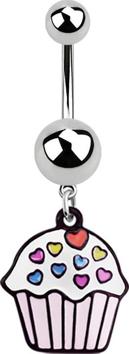 Immagine prodotto Star Piercing Banana in argento con ciondolo a forma di cupcake (senza ottone, Acciaio chirurgico 316L)