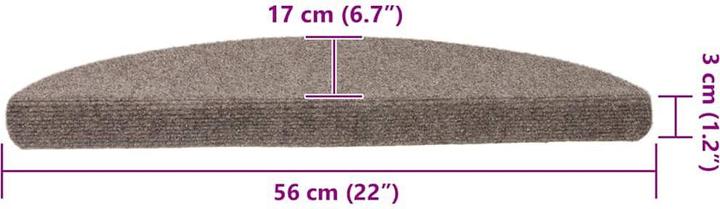 Actual product image vidaXL Selbstklebende Stufenmatten, 15 Stück, cremefarben, 56x17x3cm (56 x 17 x 3 cm)