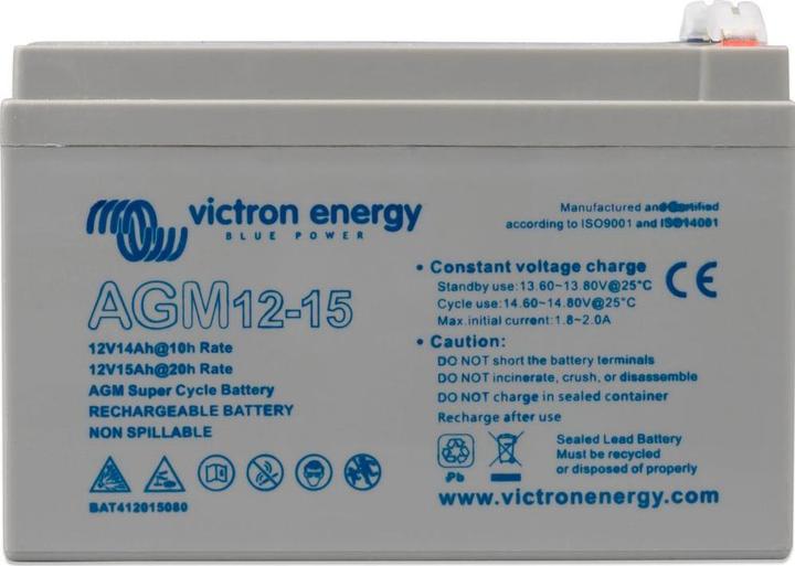 Actual product image Victron Energy AGM Super Cycle Batterie (12 V, 15 Ah)