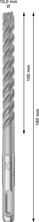 Produktbild DIY PRO SDS plus-5X Hammerbohrer, 10 x 100 x 160 mm (10 Millimeter)
