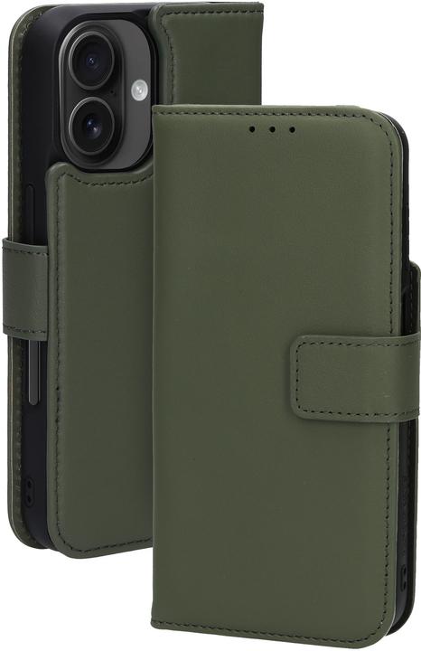 Actual product image Mobiparts Leather 2 in 1 Wallet Case Apple iPhone 16 Green (Apple iPhone 16)