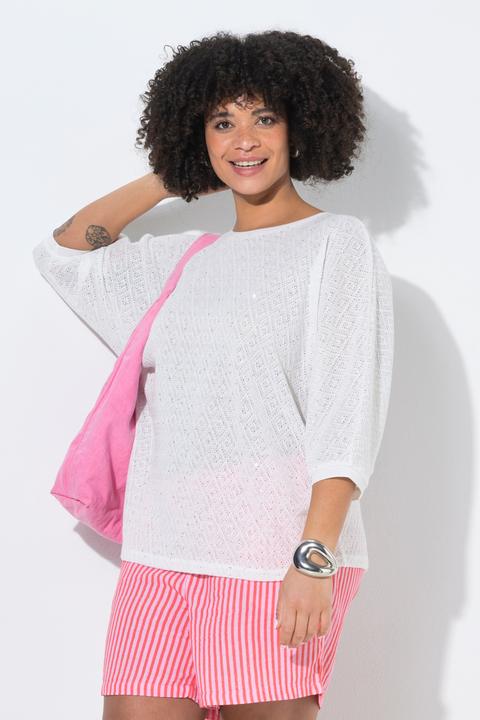 Produktbild Angel of Style Pullover, Loose Fit, Lochstrick, Fledermaus-halbarm (46, 48)