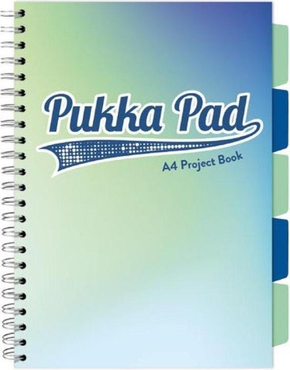 Pukka Fun Projektbuch Seafoam A4/100K blaugrünes Gitter (3 Stück) (A4)