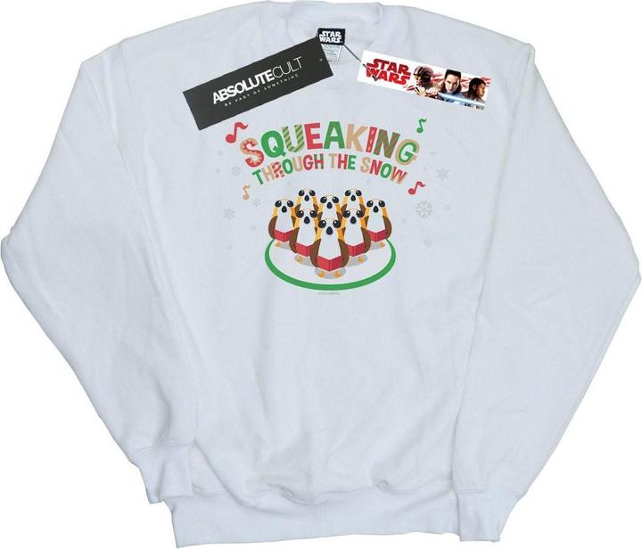 Actual product image Star Wars Boys The Last Jedi Porgs Squeaking Through The Snow Sweatshirt (128)