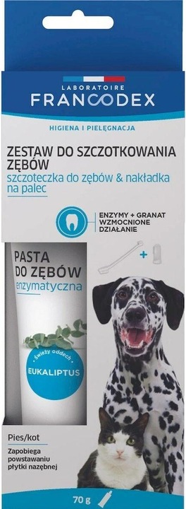 Francodex Set spazzolino e dentifricio DE (Cane, Gatto)