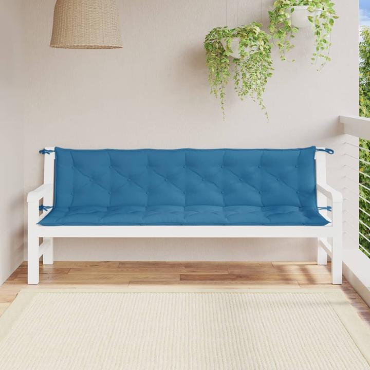 Actual product image VidaXL Garden bench cushions 2 pcs. fabric (200 x 50 x 7 cm)