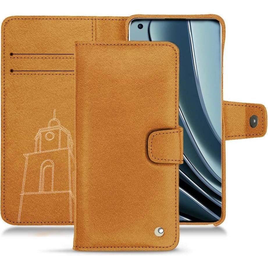 Noreve Lederschutzhülle Wallet (OnePlus 10 Pro), Smartphone Hülle, Braun