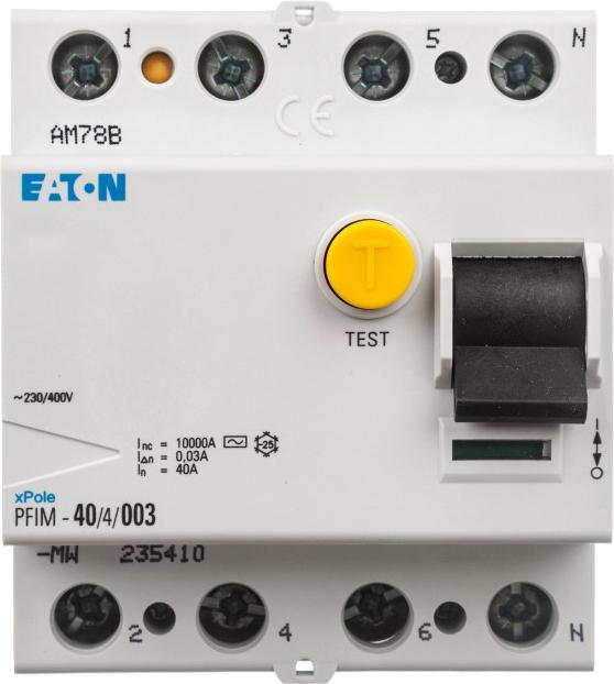 Produktbild Eaton FI-Schalter, 40A, 4p, 30mA, Typ AC 235410