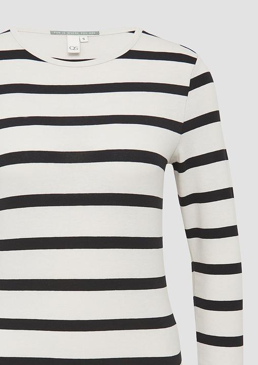 Produktbild S.Oliver T-Shirt Schmales Ringelshirt mit Rundhalsausschnitt (L)